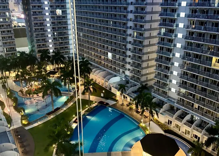 Moa Shell Residences Tower B 1br With Pullout Bed And Sofabed Balcony Pool View * Manila