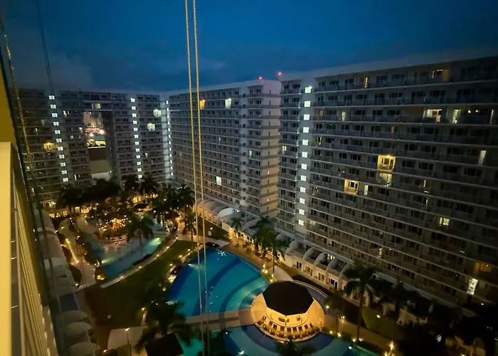 Moa Shell Residences Tower B 1br With Pullout Bed And Sofabed Balcony Pool View * Manila
